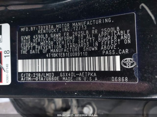 Photo 8 VIN: 4T1BK1EB1EU089110 - TOYOTA AVALON 