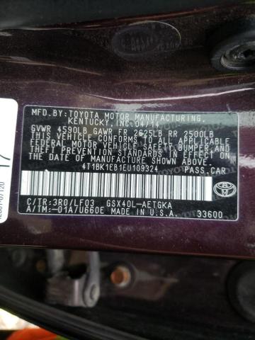 Photo 9 VIN: 4T1BK1EB1EU109324 - TOYOTA AVALON BAS 