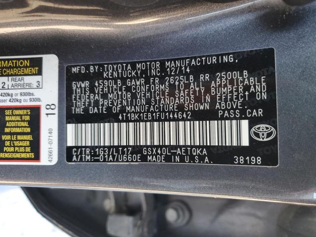 Photo 11 VIN: 4T1BK1EB1FU144642 - TOYOTA AVALON XLE 