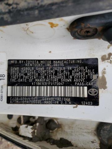 Photo 12 VIN: 4T1BK1EB1FU175647 - TOYOTA AVALON XLE 