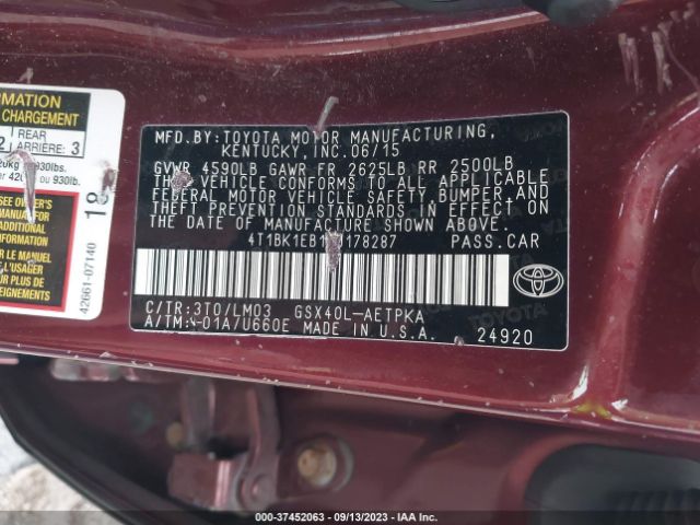 Photo 8 VIN: 4T1BK1EB1FU178287 - TOYOTA AVALON 