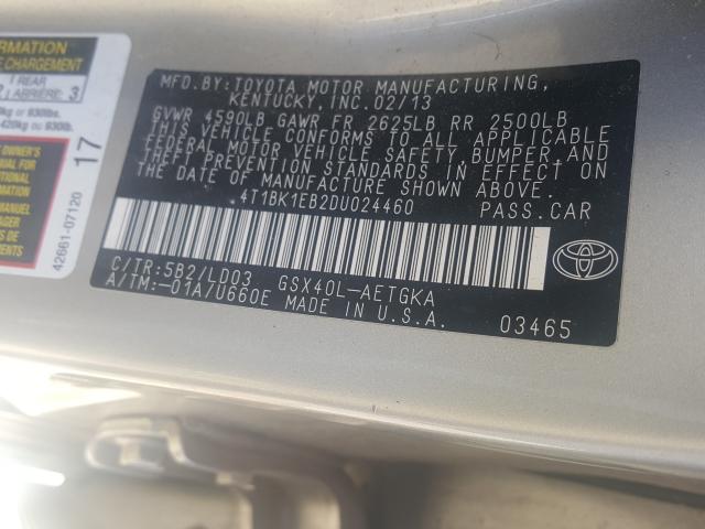 Photo 9 VIN: 4T1BK1EB2DU024460 - TOYOTA AVALON BAS 