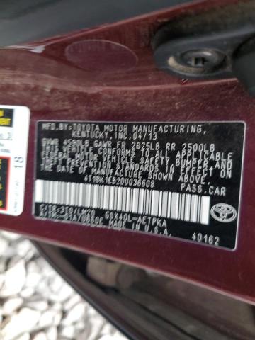 Photo 11 VIN: 4T1BK1EB2DU036608 - TOYOTA AVALON BAS 