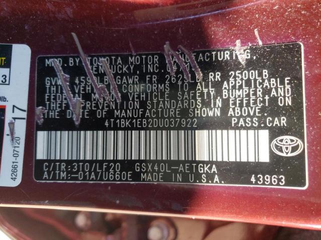 Photo 9 VIN: 4T1BK1EB2DU037922 - TOYOTA AVALON BAS 