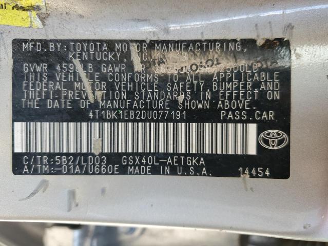 Photo 11 VIN: 4T1BK1EB2DU077191 - TOYOTA AVALON BAS 