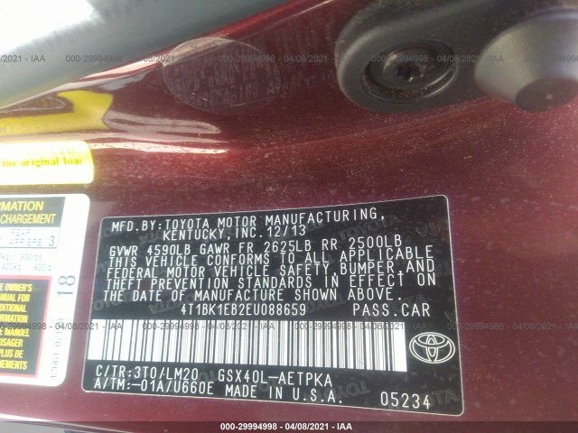 Photo 8 VIN: 4T1BK1EB2EU088659 - TOYOTA AVALON 