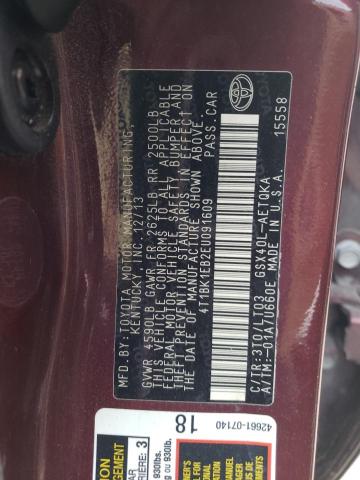 Photo 9 VIN: 4T1BK1EB2EU091609 - TOYOTA AVALON BAS 