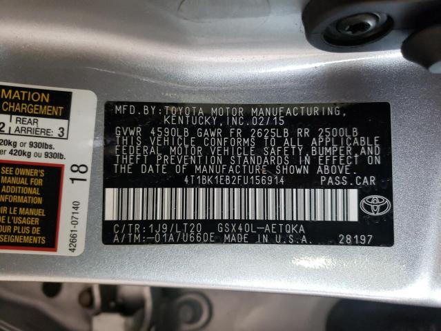 Photo 9 VIN: 4T1BK1EB2FU156914 - TOYOTA AVALON XLE 