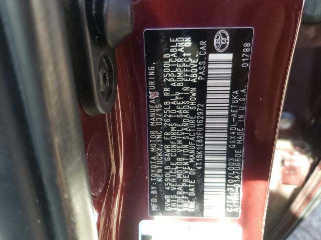 Photo 9 VIN: 4T1BK1EB2FU162972 - TOYOTA AVALON XLE 