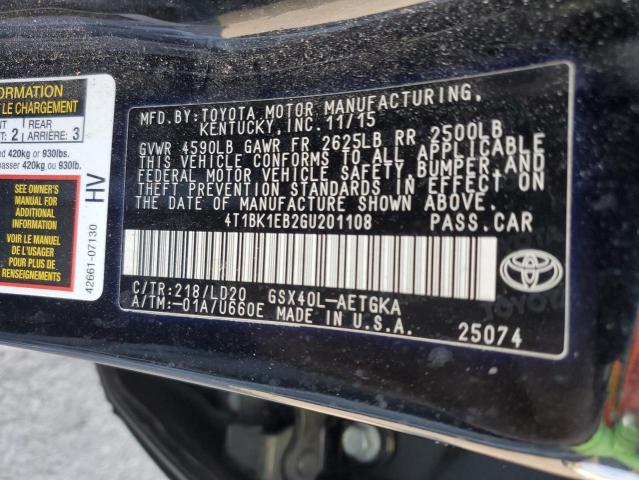 Photo 12 VIN: 4T1BK1EB2GU201108 - TOYOTA AVALON XLE 