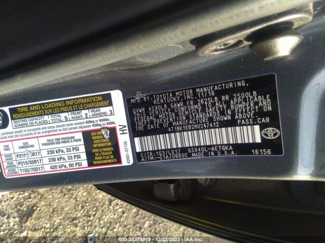 Photo 8 VIN: 4T1BK1EB2HU247412 - TOYOTA AVALON 