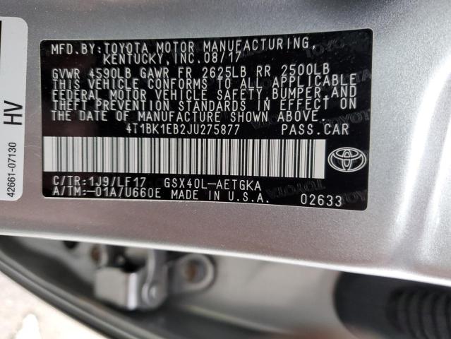 Photo 12 VIN: 4T1BK1EB2JU275877 - TOYOTA AVALON XLE 