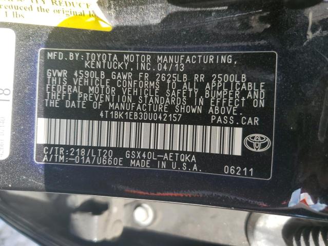 Photo 11 VIN: 4T1BK1EB3DU042157 - TOYOTA AVALON 