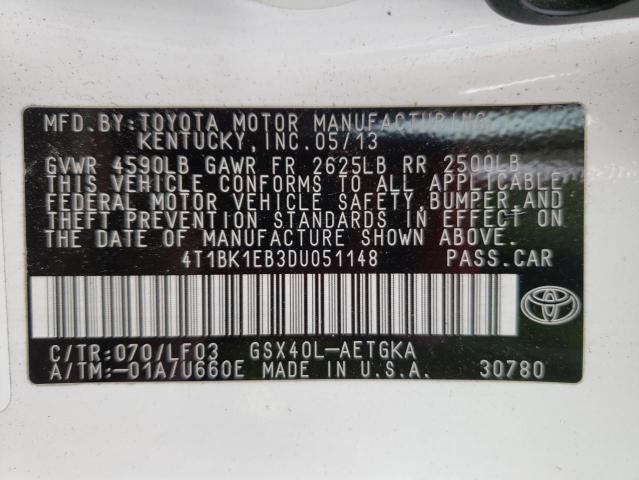 Photo 9 VIN: 4T1BK1EB3DU051148 - TOYOTA AVALON BAS 