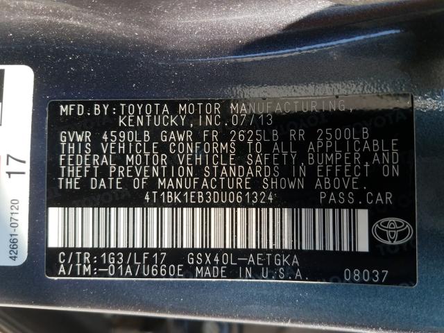 Photo 9 VIN: 4T1BK1EB3DU061324 - TOYOTA AVALON BAS 