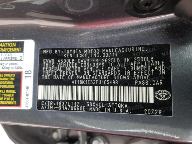 Photo 9 VIN: 4T1BK1EB3EU105498 - TOYOTA AVALON BAS 