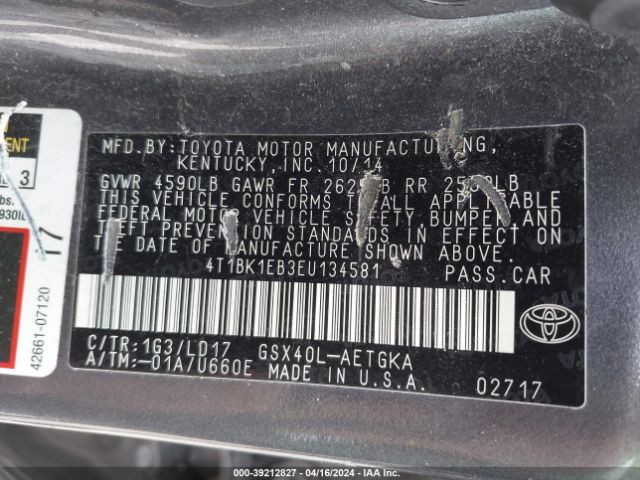 Photo 8 VIN: 4T1BK1EB3EU134581 - TOYOTA AVALON 