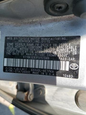 Photo 12 VIN: 4T1BK1EB3FU151589 - TOYOTA AVALON XLE 