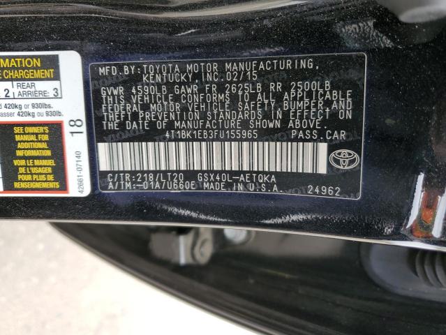 Photo 11 VIN: 4T1BK1EB3FU155965 - TOYOTA AVALON XLE 