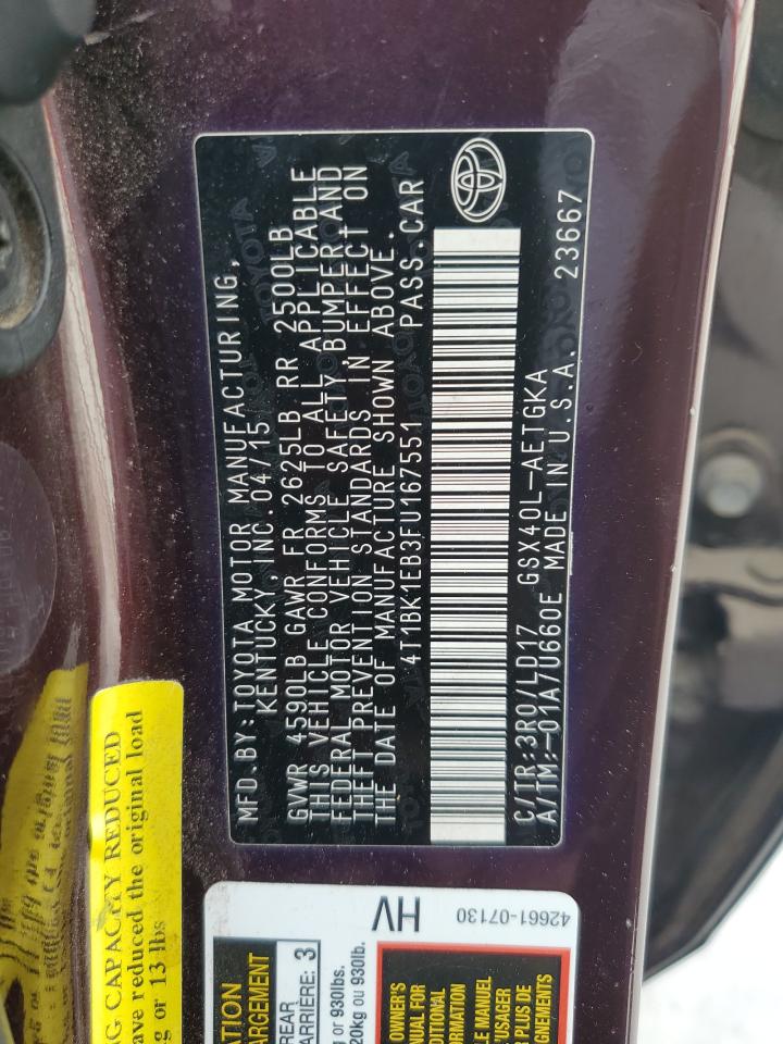 Photo 11 VIN: 4T1BK1EB3FU167551 - TOYOTA AVALON 