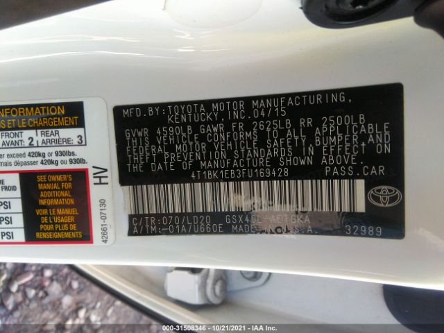 Photo 8 VIN: 4T1BK1EB3FU169428 - TOYOTA AVALON 