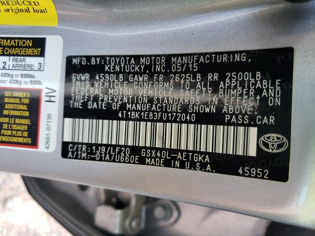 Photo 9 VIN: 4T1BK1EB3FU172040 - TOYOTA AVALON XLE 