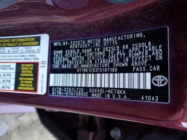 Photo 11 VIN: 4T1BK1EB3FU181160 - TOYOTA AVALON XLE 