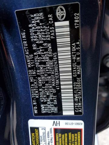 Photo 11 VIN: 4T1BK1EB3HU247645 - TOYOTA AVALON XLE 