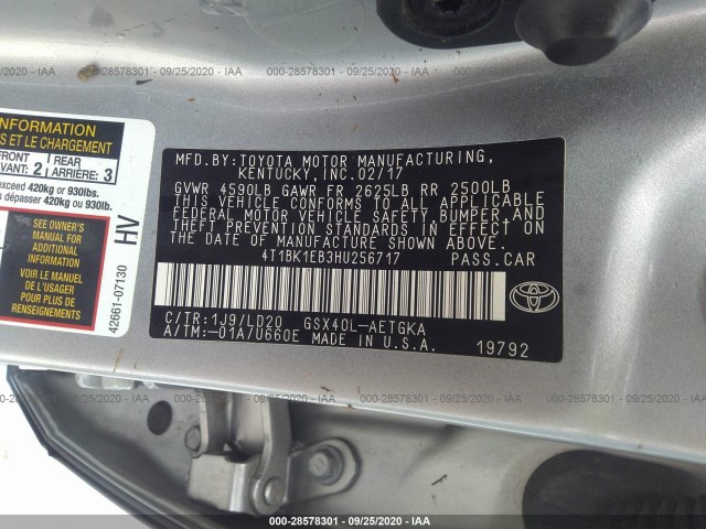 Photo 8 VIN: 4T1BK1EB3HU256717 - TOYOTA AVALON 