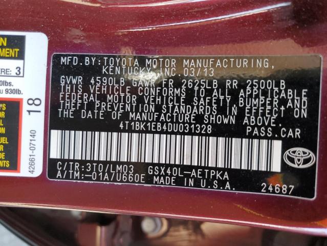 Photo 11 VIN: 4T1BK1EB4DU031328 - TOYOTA AVALON 