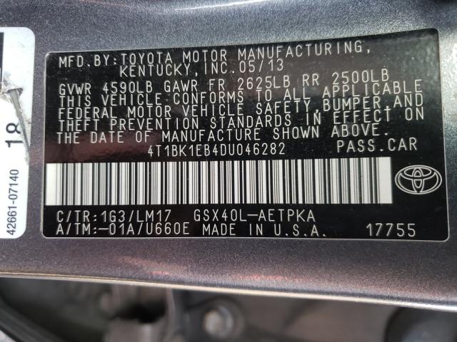 Photo 9 VIN: 4T1BK1EB4DU046282 - TOYOTA AVALON BAS 