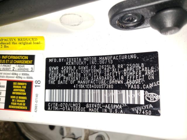 Photo 9 VIN: 4T1BK1EB4DU057380 - TOYOTA AVALON BAS 