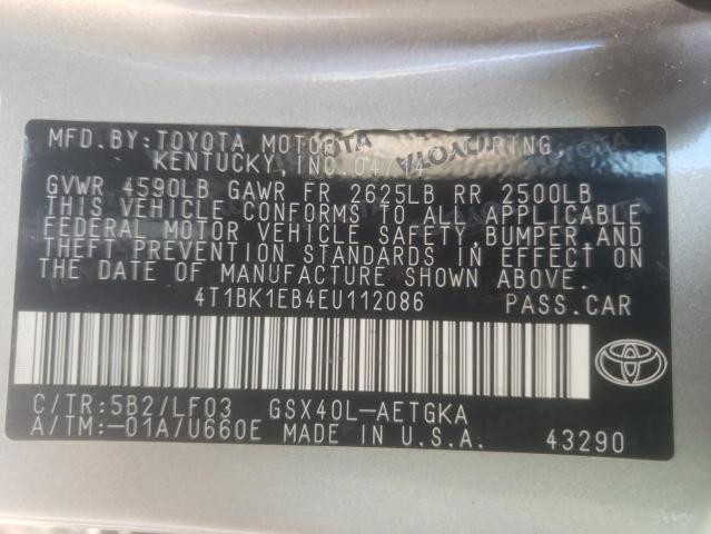 Photo 9 VIN: 4T1BK1EB4EU112086 - TOYOTA AVALON BAS 