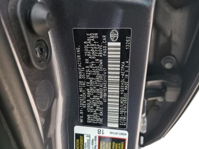 Photo 11 VIN: 4T1BK1EB4EU117417 - TOYOTA AVALON BAS 