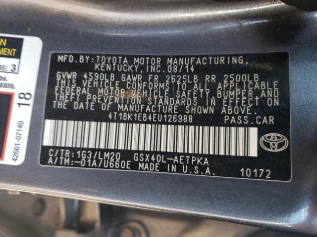 Photo 9 VIN: 4T1BK1EB4EU126988 - TOYOTA AVALON BAS 