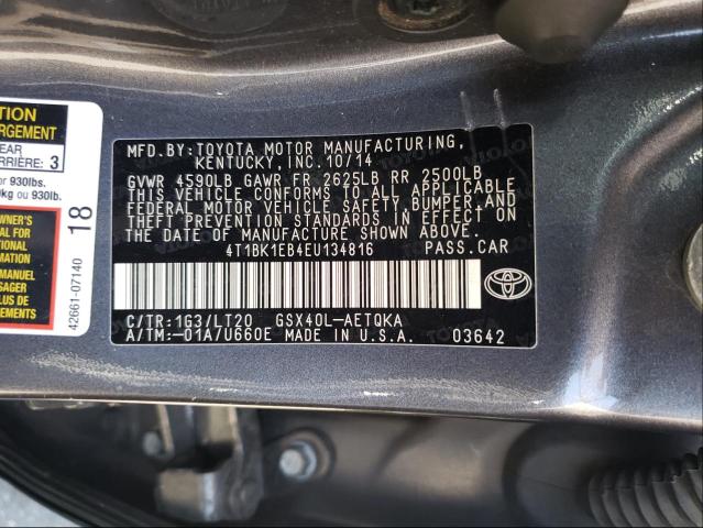 Photo 9 VIN: 4T1BK1EB4EU134816 - TOYOTA AVALON BAS 