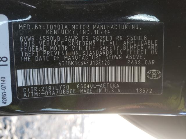 Photo 9 VIN: 4T1BK1EB4FU137426 - TOYOTA AVALON XLE 