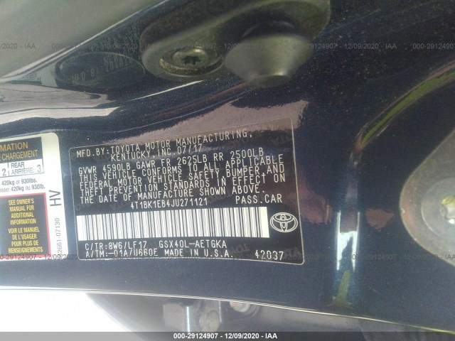 Photo 8 VIN: 4T1BK1EB4JU271121 - TOYOTA AVALON 