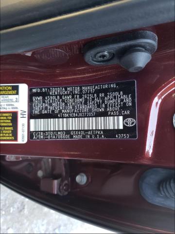 Photo 9 VIN: 4T1BK1EB4JU272057 - TOYOTA AVALON XLE 