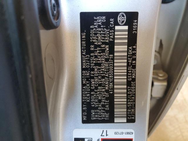 Photo 12 VIN: 4T1BK1EB5DU033718 - TOYOTA AVALON BAS 