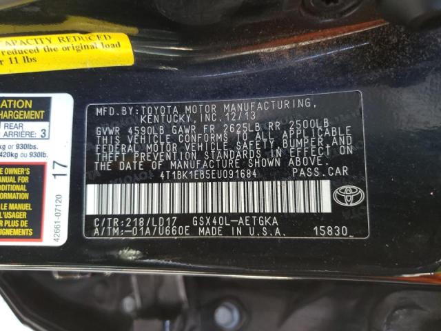 Photo 11 VIN: 4T1BK1EB5EU091684 - TOYOTA AVALON BAS 