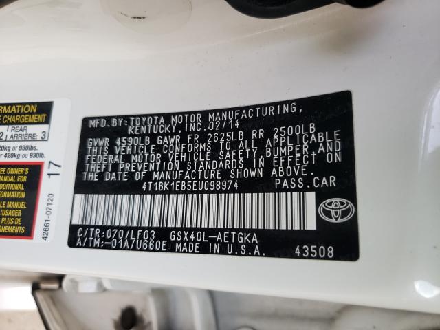 Photo 9 VIN: 4T1BK1EB5EU098974 - TOYOTA AVALON BAS 