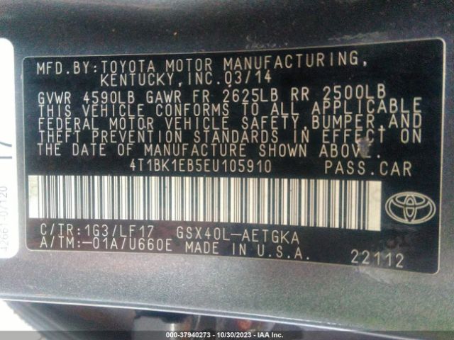 Photo 8 VIN: 4T1BK1EB5EU105910 - TOYOTA AVALON 