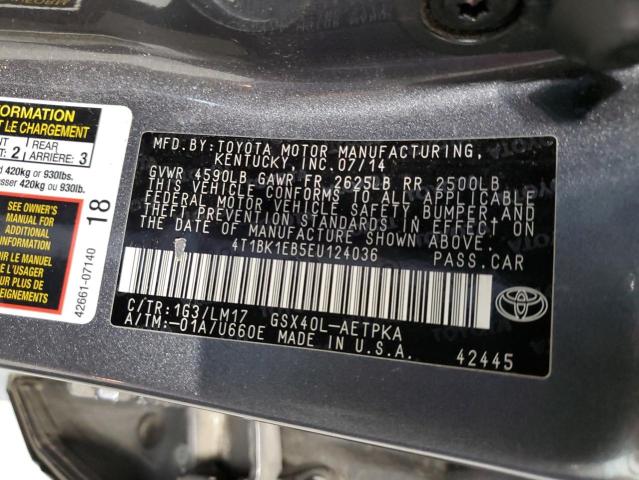 Photo 11 VIN: 4T1BK1EB5EU124036 - TOYOTA AVALON BAS 