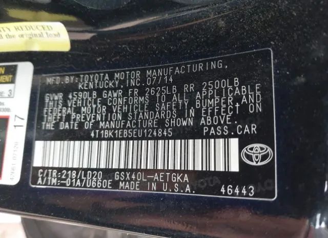 Photo 8 VIN: 4T1BK1EB5EU124845 - TOYOTA AVALON 