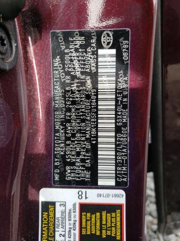 Photo 12 VIN: 4T1BK1EB5FU164019 - TOYOTA AVALON XLE 