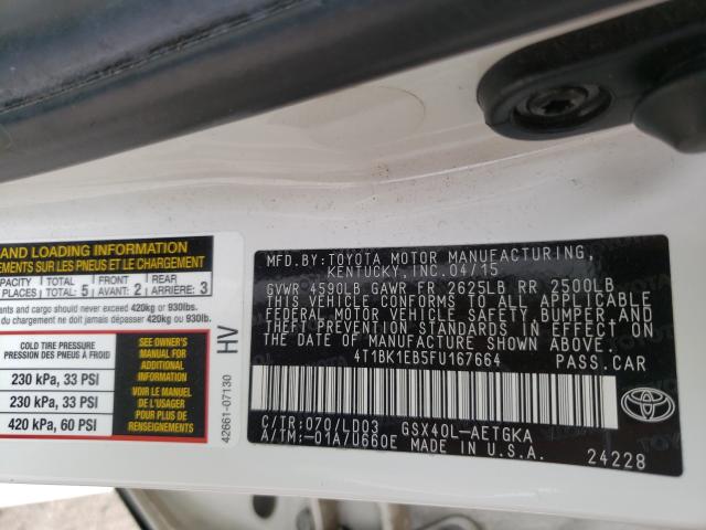 Photo 9 VIN: 4T1BK1EB5FU167664 - TOYOTA AVALON XLE 