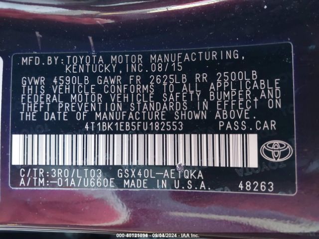 Photo 8 VIN: 4T1BK1EB5FU182553 - TOYOTA AVALON 