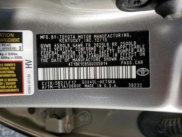 Photo 12 VIN: 4T1BK1EB5GU205914 - TOYOTA AVALON XLE 