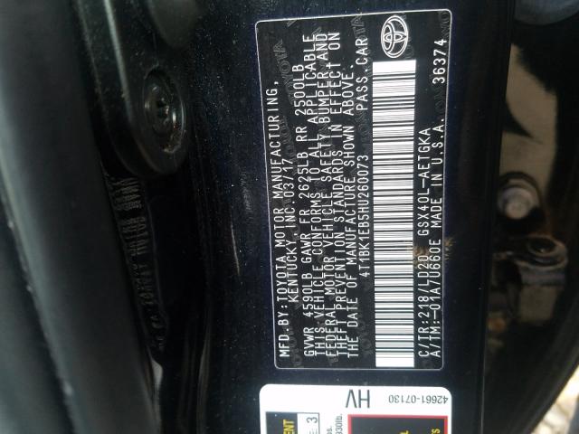 Photo 9 VIN: 4T1BK1EB5HU260073 - TOYOTA AVALON XLE 